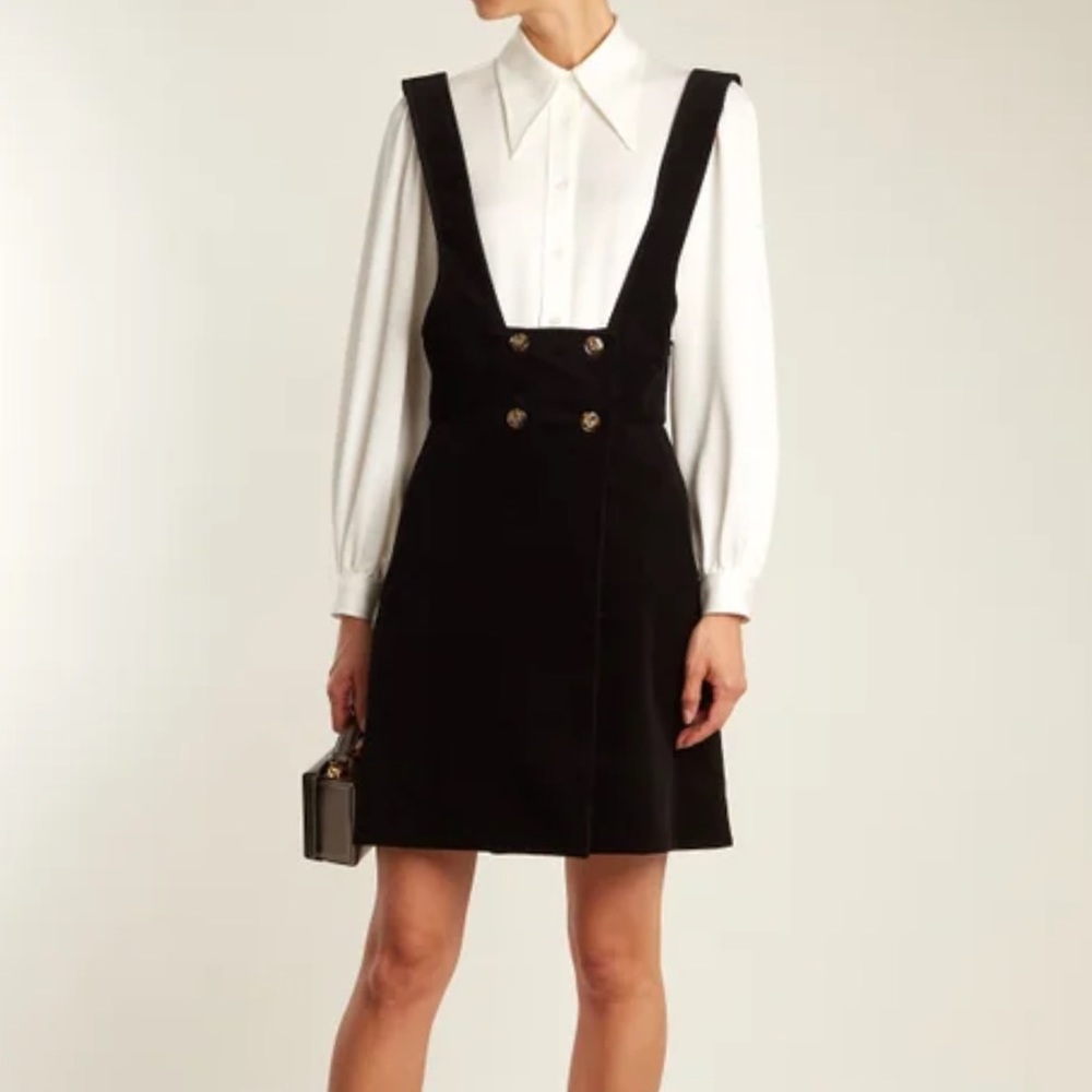 ISO Alexa Chung Double-breasted Pinafore Dress